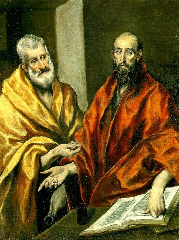 El Greco apostlarna petrus och paulus china oil painting image